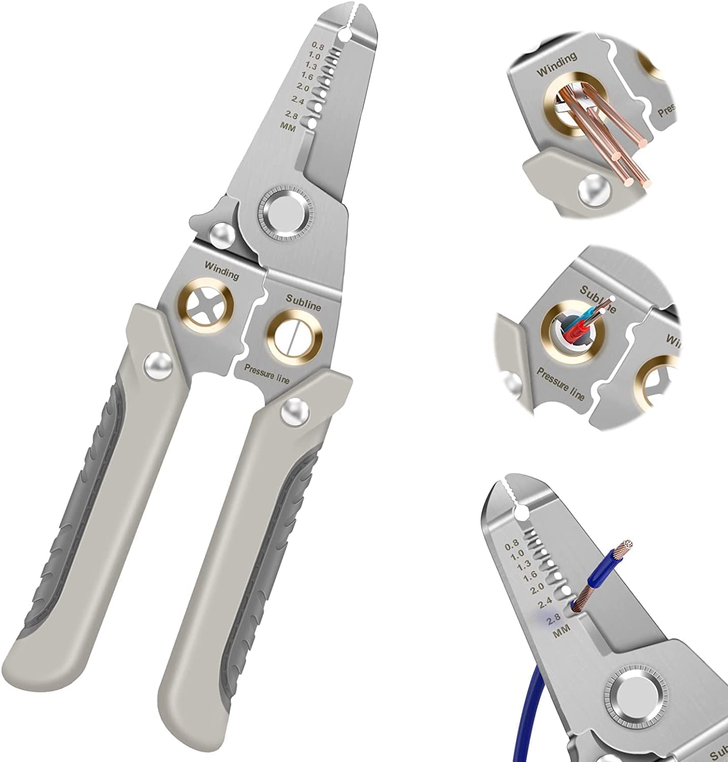 SkyShopy 6 In 1 Multifunction Electrician Wire Plier Tool || Electrical Wire Strippers Wire Splitting Pliers|| Stainless Steel Electrical Stripping Tool || Cable Stripping Cutting and Crimping SkyShopy 6 In 1 Multifunction Electrician Wire Plier Tool || Electrical Wire Strippers Wire Splitting Pliers|| Stainless Steel Electrical Stripping Tool || Cable Stripping Cutting and Crimping